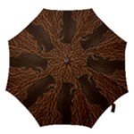 Leather-Look Black Bear Hook Handle Umbrella (Large)