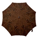 Leather-Look Flower Hook Handle Umbrella (Large)