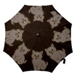 Leather-Look Kitten Hook Handle Umbrella (Large)