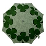 Leather-Look Irish Clover Hook Handle Umbrella (Large)