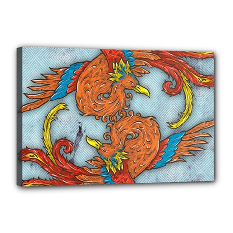 Chinese Phoenix Canvas 18  x 12  (Stretched) from ArtsNow.com