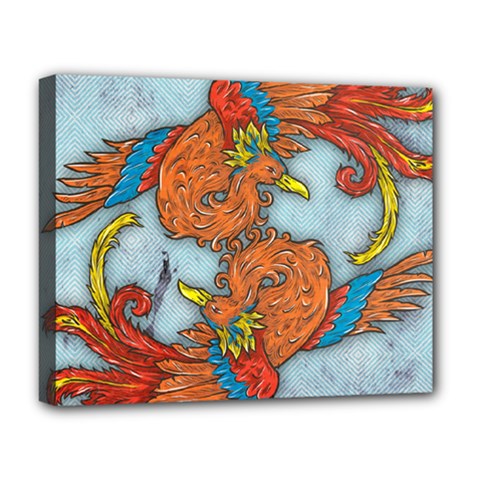 Chinese Phoenix Deluxe Canvas 20  x 16  (Stretched) from ArtsNow.com