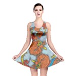 Chinese Phoenix All Over Print Reversible Skater Dress