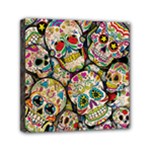 Sugar Skull Collage Mini Canvas 6  x 6  (Stretched)