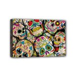 Sugar Skull Collage Mini Canvas 6  x 4  (Stretched)