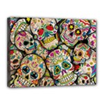 Sugar Skull Collage Canvas 16  x 12  (Stretched)