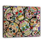 Sugar Skull Collage Canvas 20  x 16  (Stretched)