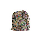 Sugar Skull Collage Drawstring Pouch (Small)