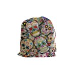 Sugar Skull Collage Drawstring Pouch (Medium)