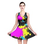 Splatter All Over Print Reversible Skater Dress