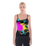 Splatter All Over Print Spaghetti Strap Top