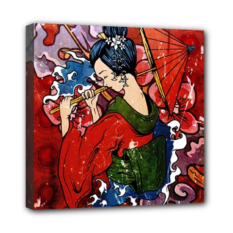 Geisha Mini Canvas 8  x 8  (Stretched) from ArtsNow.com