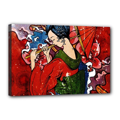 Geisha Canvas 18  x 12  (Stretched) from ArtsNow.com