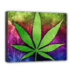 Pot Leaf Canvas 14  x 11  (Stretched)