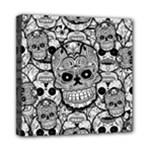 Sugar Skulls   Black And White Mini Canvas 8  x 8  (Stretched)