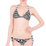 Sugar Skulls   Black And White All Over Print Bikini Set