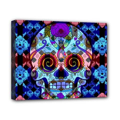 Sugar Skulls   Hypno Canvas 10  x 8  (Stretched) from ArtsNow.com