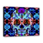 Sugar Skulls   Hypno Canvas 14  x 11  (Stretched)