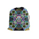 Sugar Skulls   Spiral Drawstring Pouch (Large)