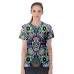 Sugar Skulls   Spiral All Over Print Sport T-shirt (Women)