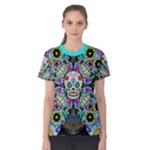 Sugar Skulls   Spiral All Over Print Coolmax Tee (Women)