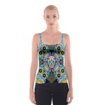 Sugar Skulls   Spiral All Over Print Spaghetti Strap Top