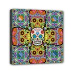 Sugar Skulls   Patterned Mini Canvas 6  x 6  (Stretched)