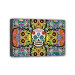 Sugar Skulls   Patterned Mini Canvas 6  x 4  (Stretched)