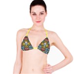 Sugar Skulls   Patterned All Over Print Bikini Top