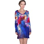 Colorful Cosmos Long Sleeve Nightdress