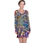 Colorful Cosmos Long Sleeve Nightdress