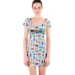 Short Sleeve Bodycon Dress Front