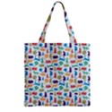 Zipper Grocery Tote Bag 