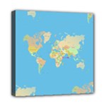 globe Map Mini Canvas 8  x 8  (Stretched)