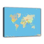 globe Map Canvas 16  x 12  (Stretched)