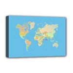 globe Map Deluxe Canvas 18  x 12  (Stretched)