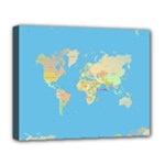 globe Map Deluxe Canvas 20  x 16  (Stretched)