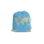 globe Map Drawstring Pouch (Small)