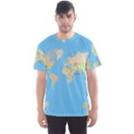 globe Map Men s Sport Mesh Tee