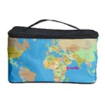 globe Map Cosmetic Storage Case