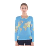 globe Map Women s Long Sleeve T-shirt