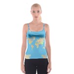 globe Map Spaghetti Strap Top