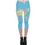 globe Map Capri Leggings 