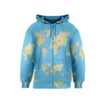 globe Map Kids Zipper Hoodie