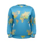 globe Map Women s Sweatshirt