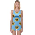 sunglasses Emoji One Piece Boyleg Swimsuit