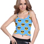 sunglasses Emoji Spaghetti Strap Bra Top