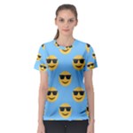 sunglasses Emoji Women s Sport Mesh Tee