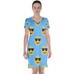 sunglasses Emoji Short Sleeve Nightdress