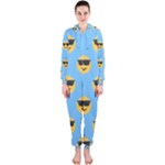 sunglasses Emoji Hooded Jumpsuit (Ladies)